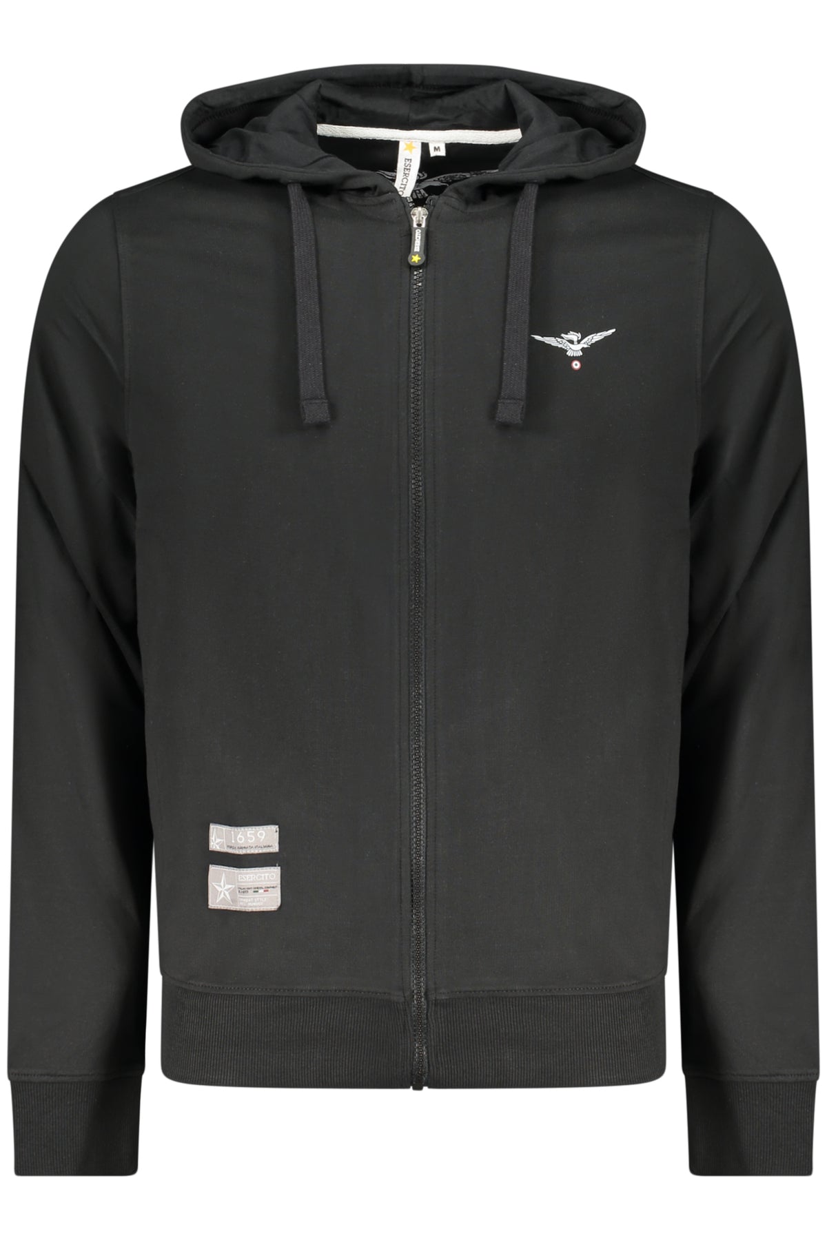ACCADEMIA MILITARE FELPA CON ZIP UOMO NERO