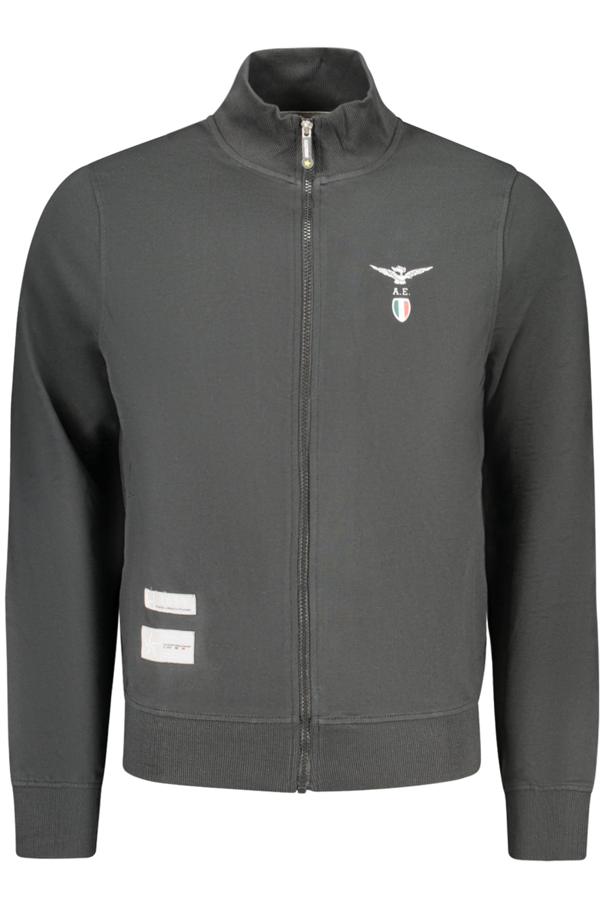 ACCADEMIA MILITARE FELPA CON ZIP UOMO NERO
