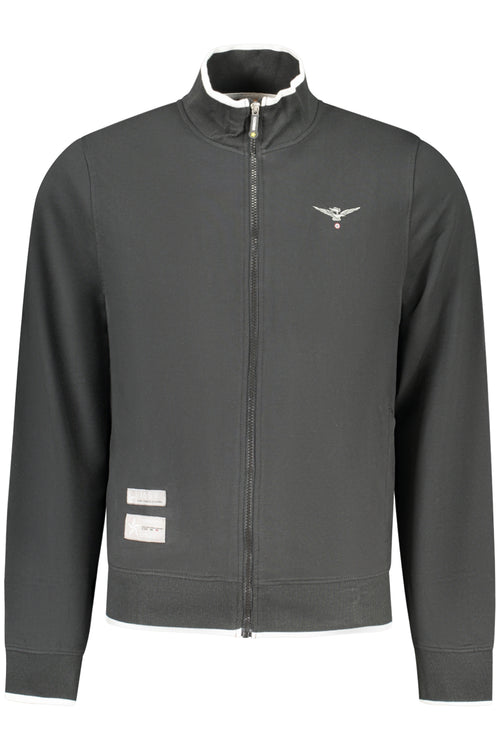ACCADEMIA MILITARE FELPA CON ZIP UOMO NERO