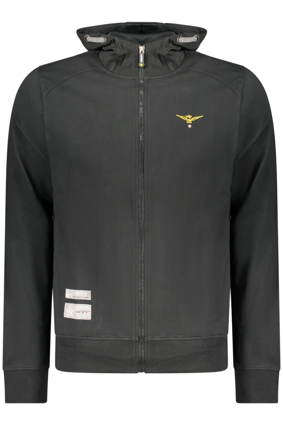 ACCADEMIA MILITARE FELPA CON ZIP UOMO NERO