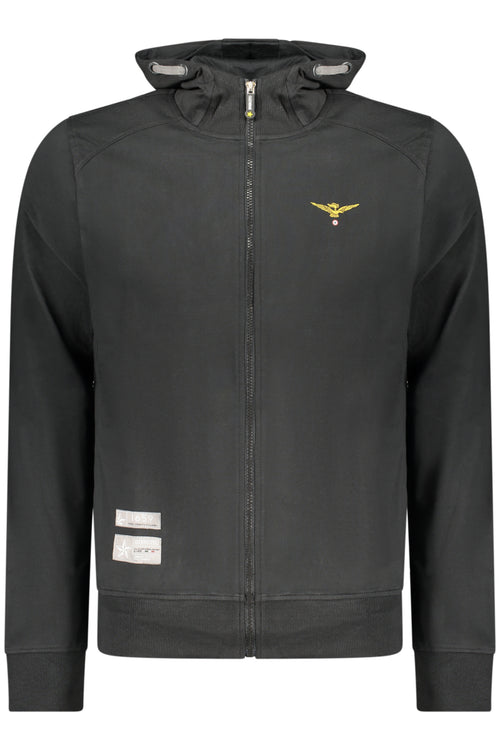 ACCADEMIA MILITARE FELPA CON ZIP UOMO NERO