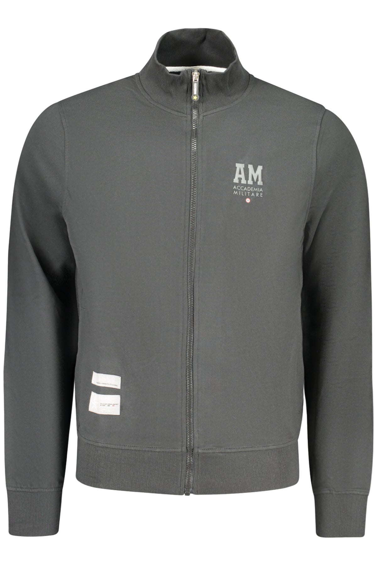 ACCADEMIA MILITARE FELPA CON ZIP UOMO NERO