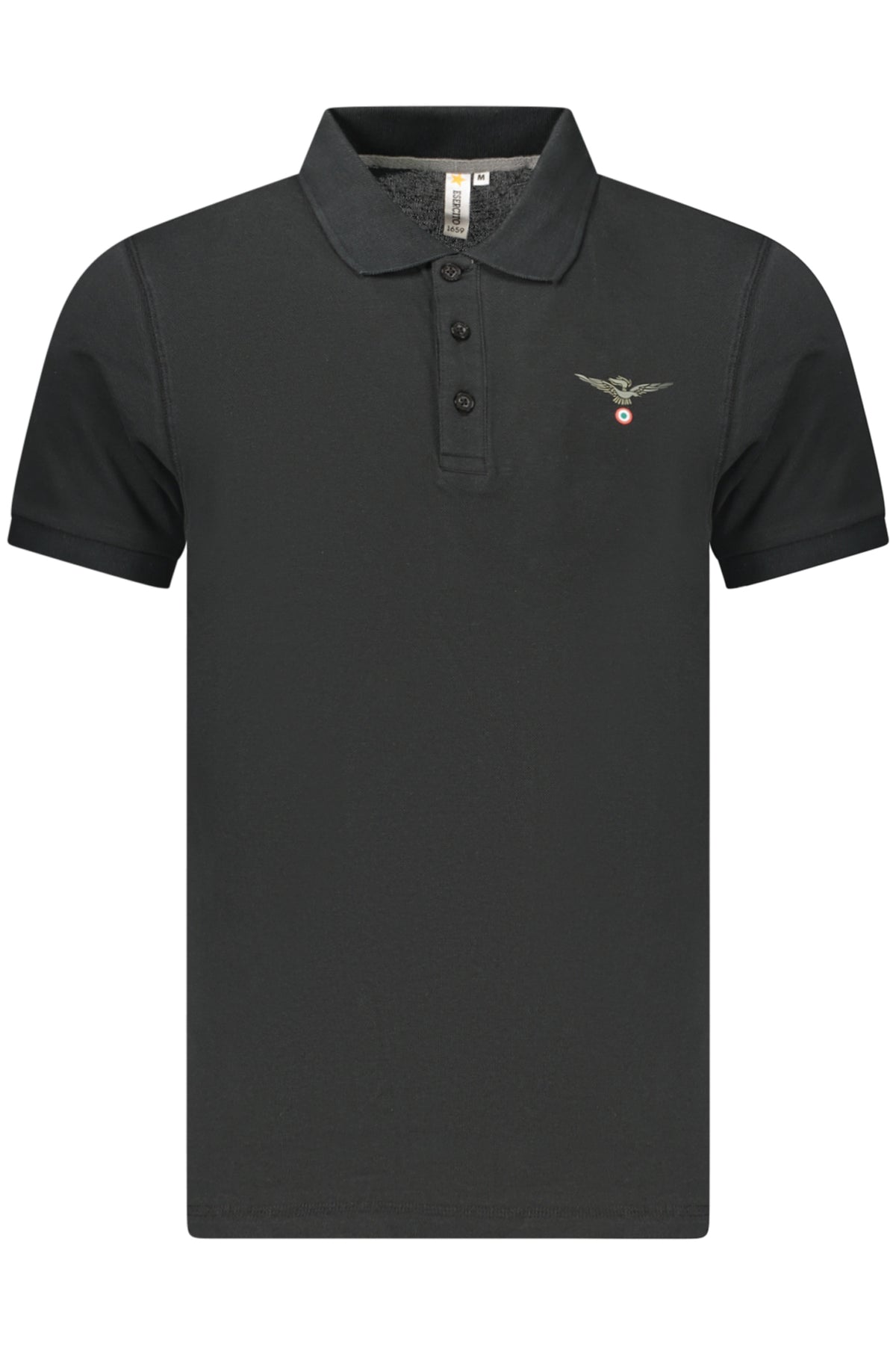 ACCADEMIA MILITARE POLO MANICHE CORTE UOMO NERO