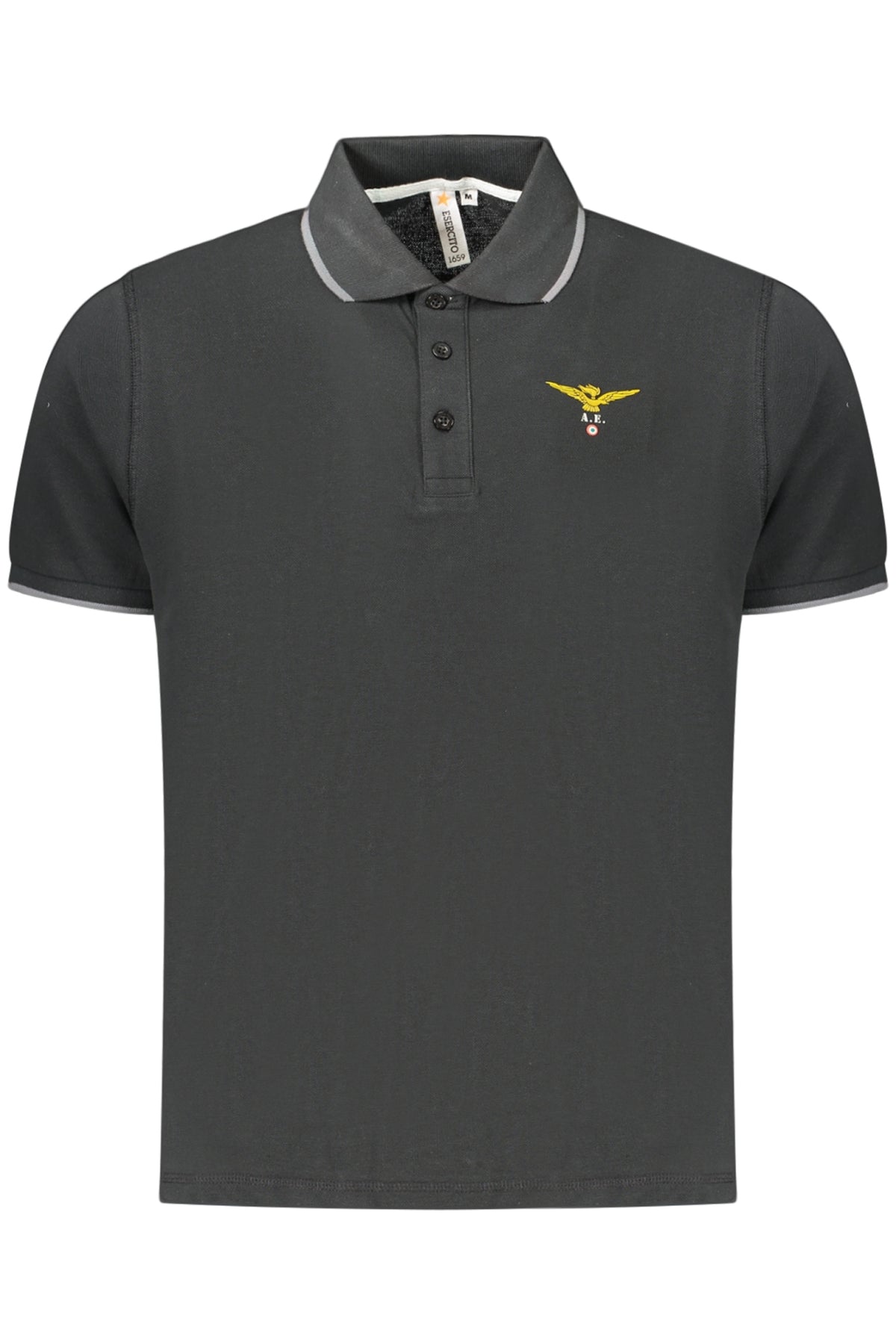 ACCADEMIA MILITARE POLO MANICHE CORTE UOMO NERO