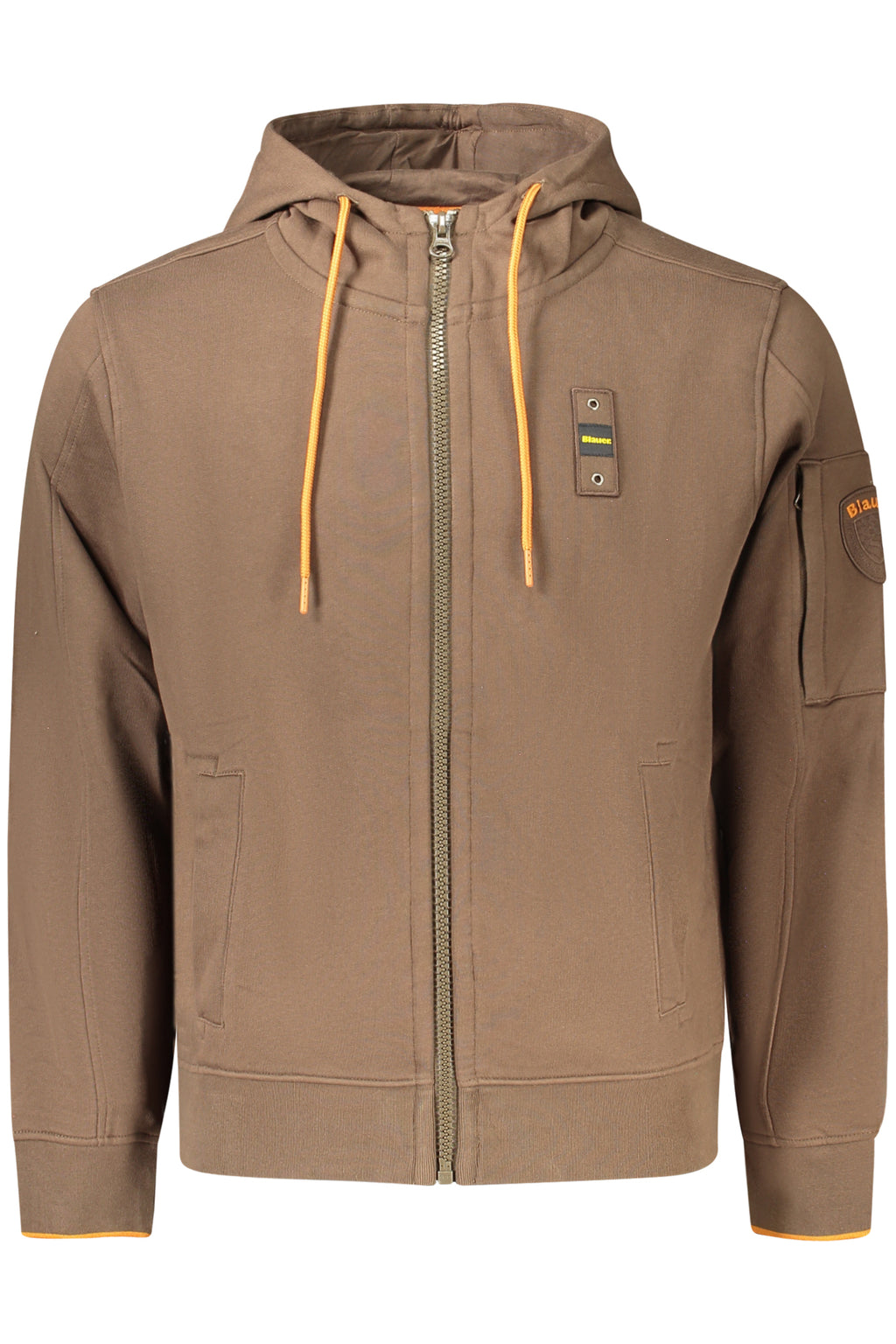 BLAUER FELPA CON ZIP UOMO MARRONE