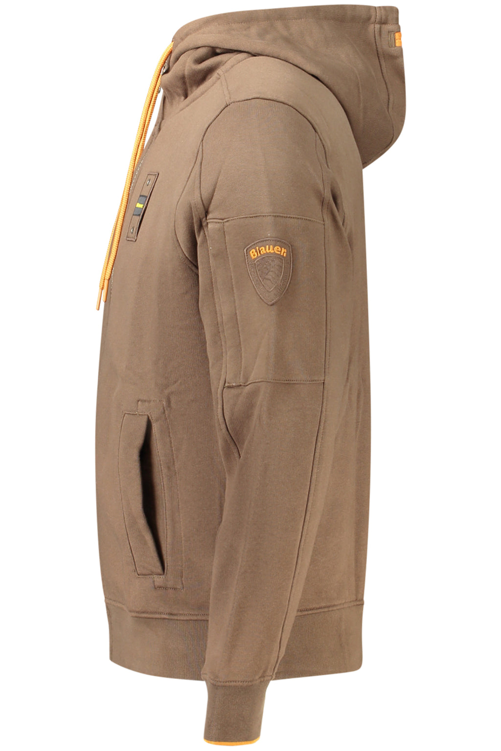 BLAUER FELPA CON ZIP UOMO MARRONE