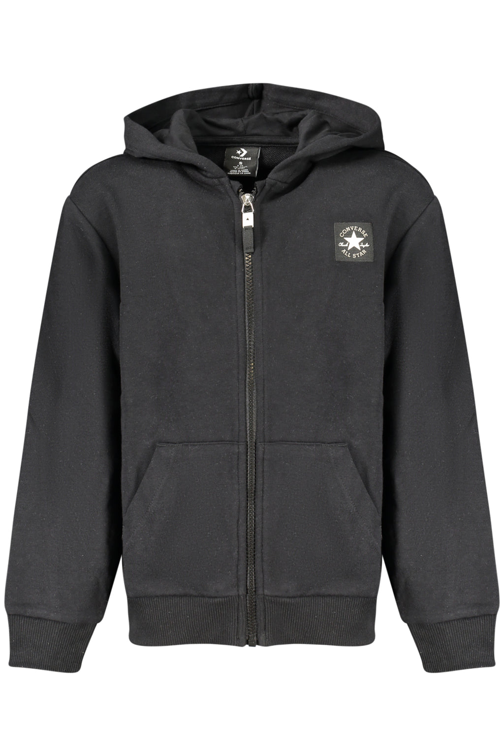 CONVERSE FELPA CON ZIP BAMBINO NERO