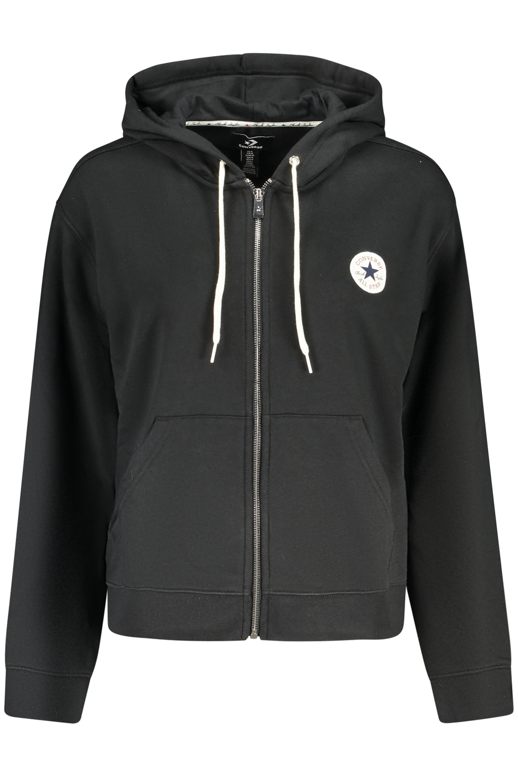 CONVERSE FELPA CON ZIP DONNA NERO
