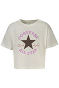 CONVERSE T-SHIRT MANICHE CORTE BAMBINA BIANCO