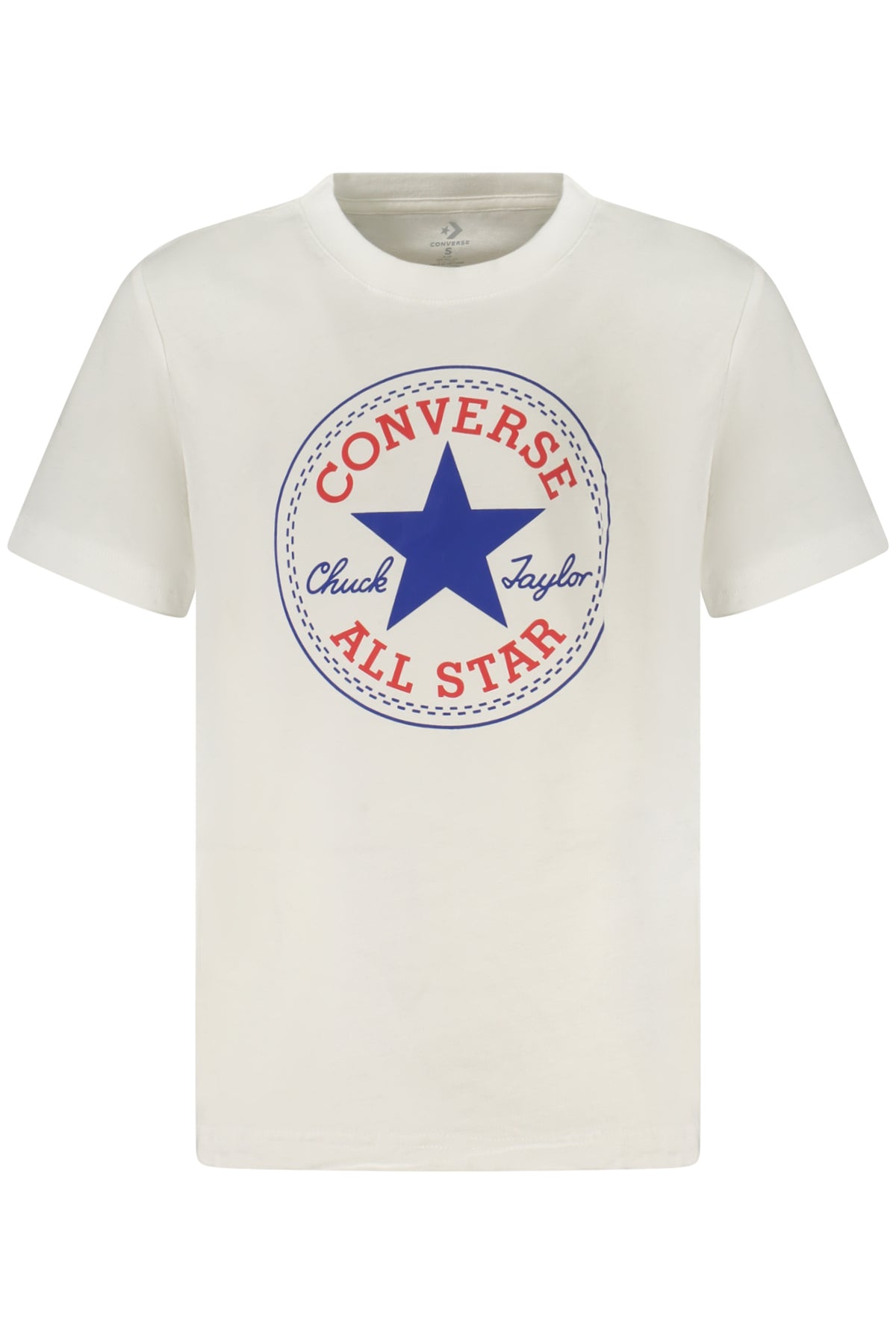 CONVERSE T-SHIRT MANICHE CORTE BAMBINO BIANCO