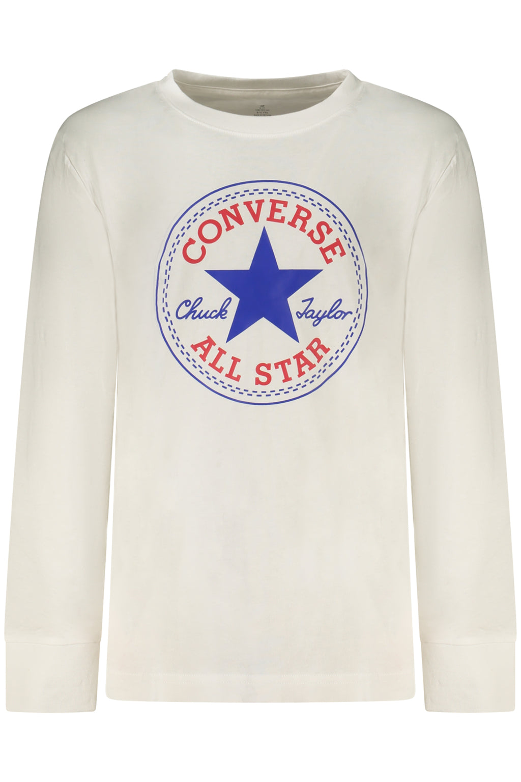 CONVERSE T-SHIRT MANICHE LUNGHE BAMBINO BIANCO