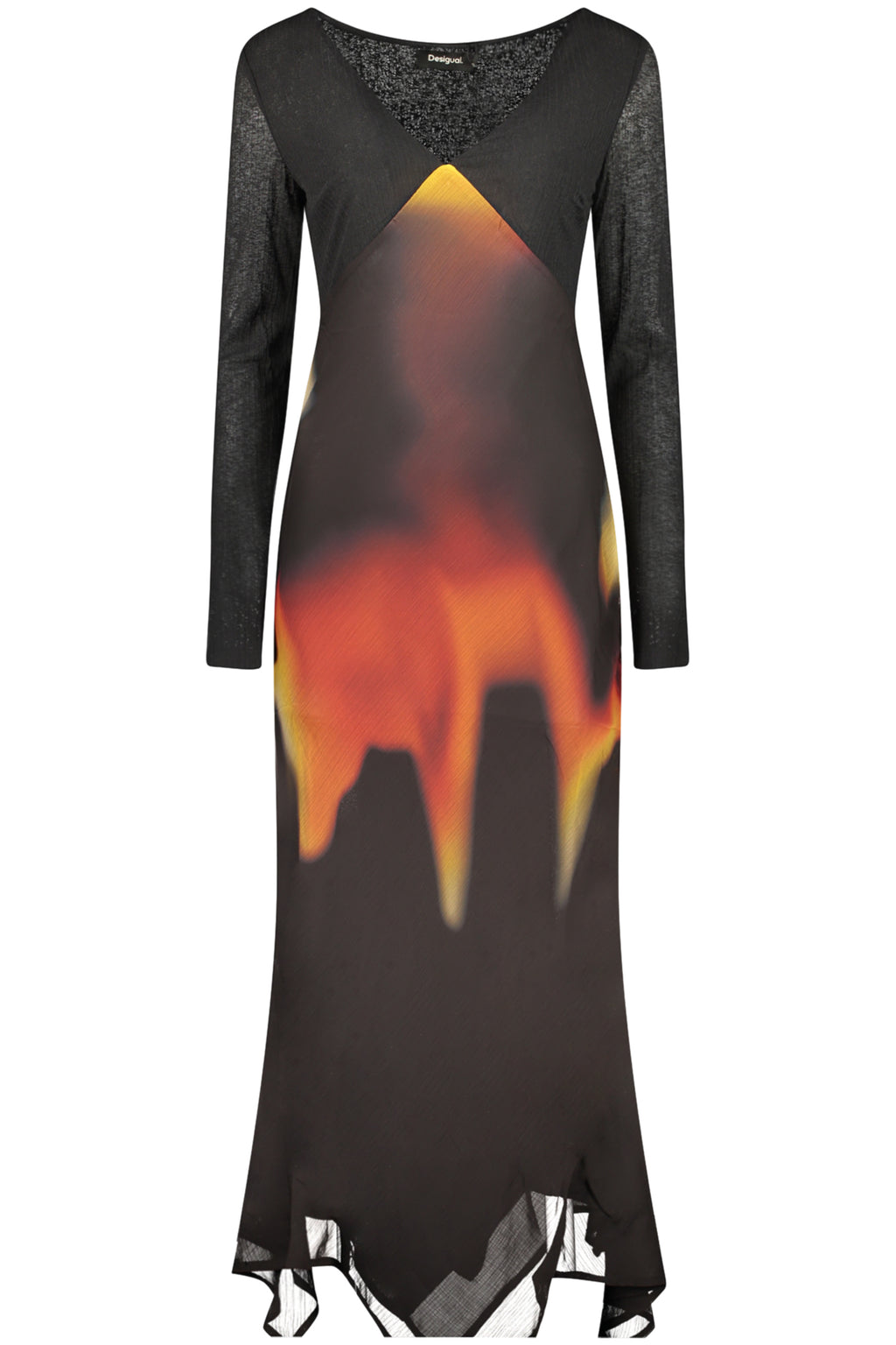DESIGUAL ABITO LUNGO DONNA NERO