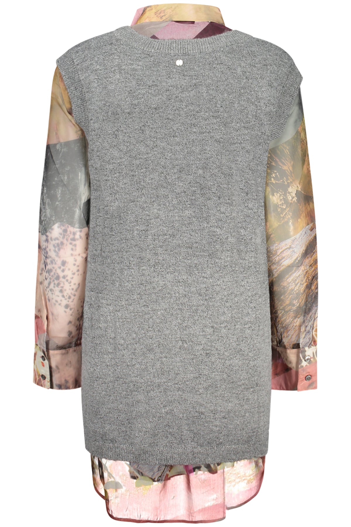DESIGUAL CAMICIA MANICHE LUNGHE DONNA GRIGIO