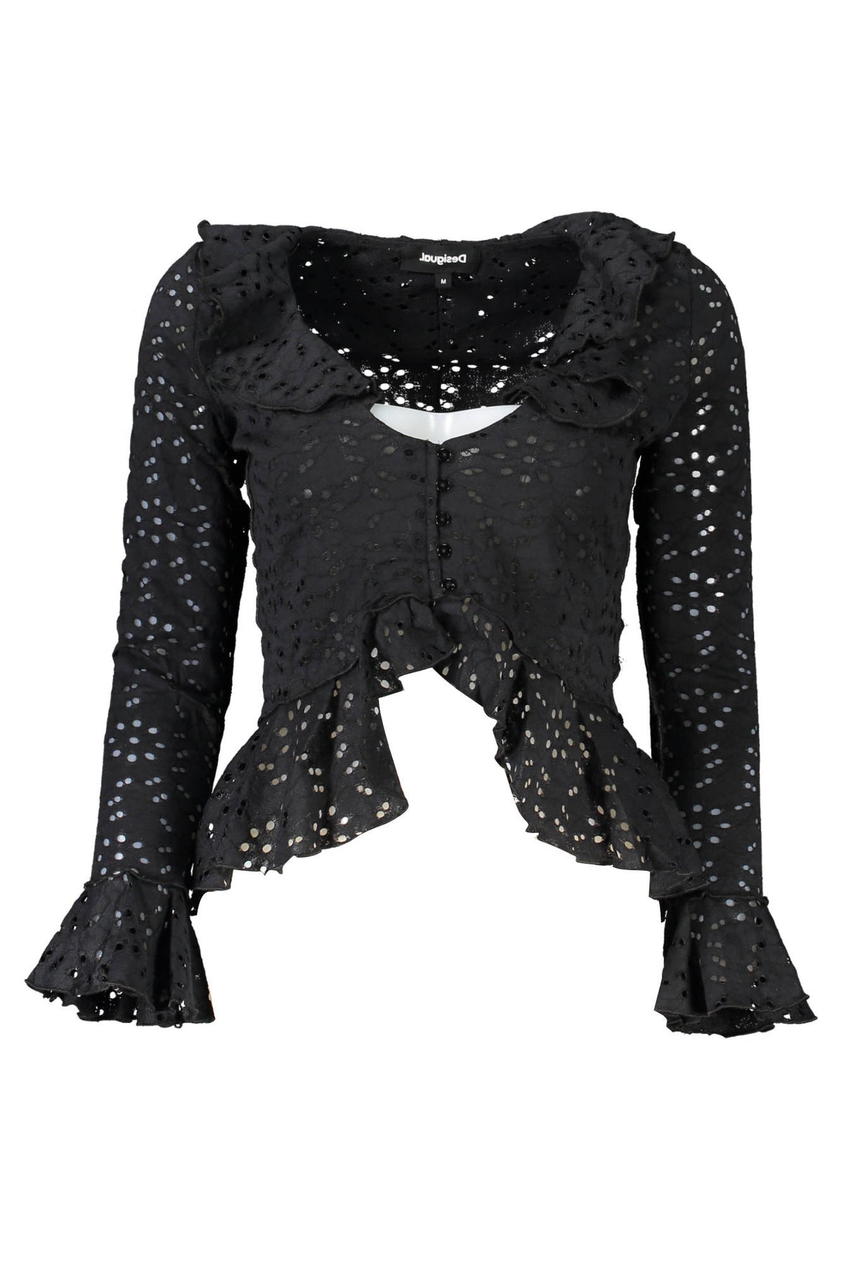 DESIGUAL CAMICIA MANICHE LUNGHE DONNA NERO