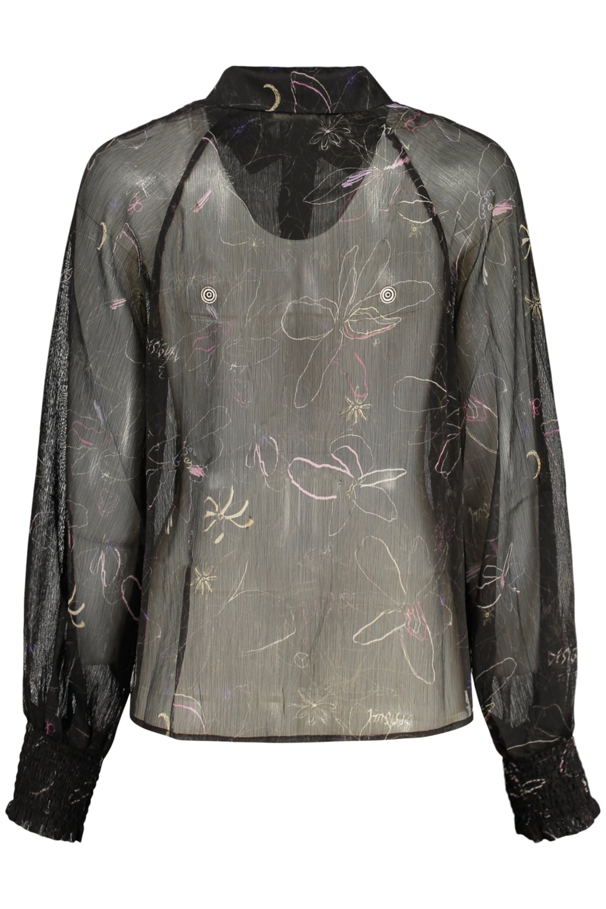 DESIGUAL CAMICIA MANICHE LUNGHE DONNA NERO