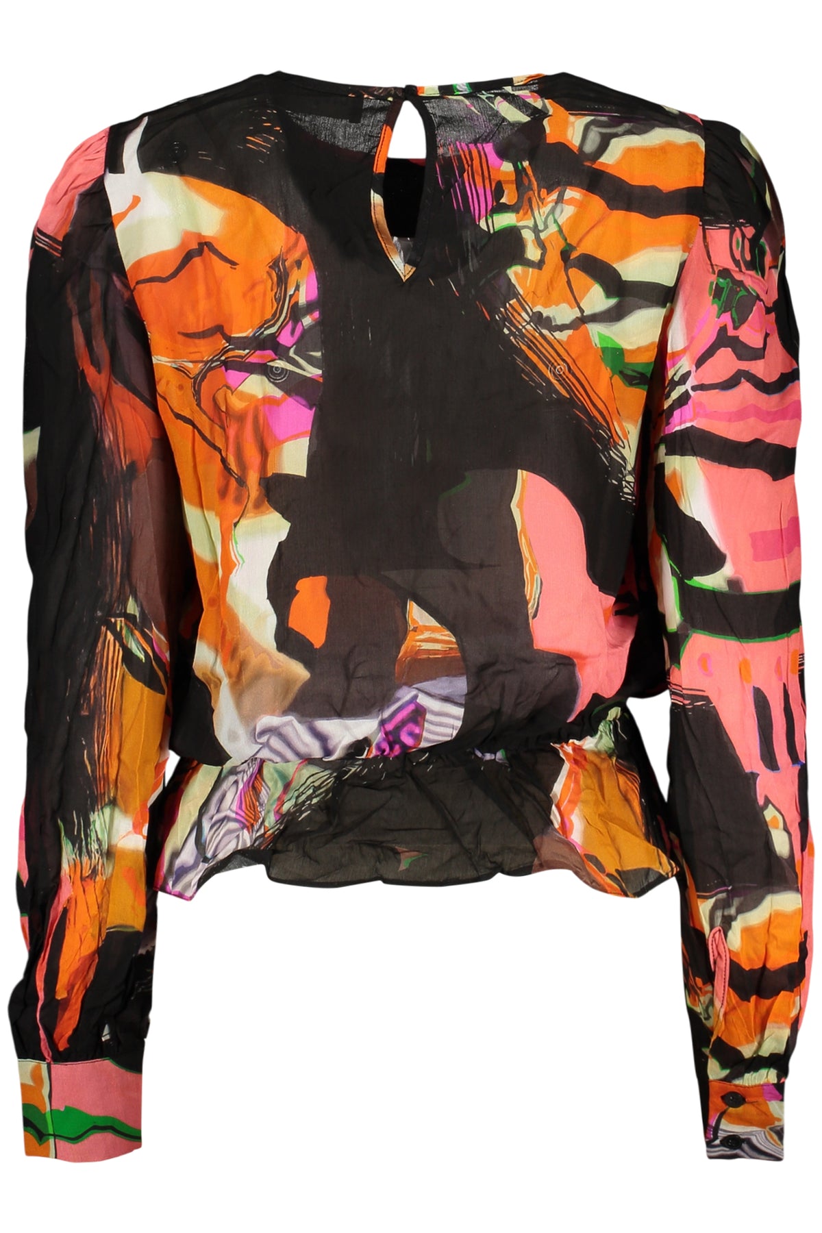 DESIGUAL CAMICIA MANICHE LUNGHE DONNA NERO