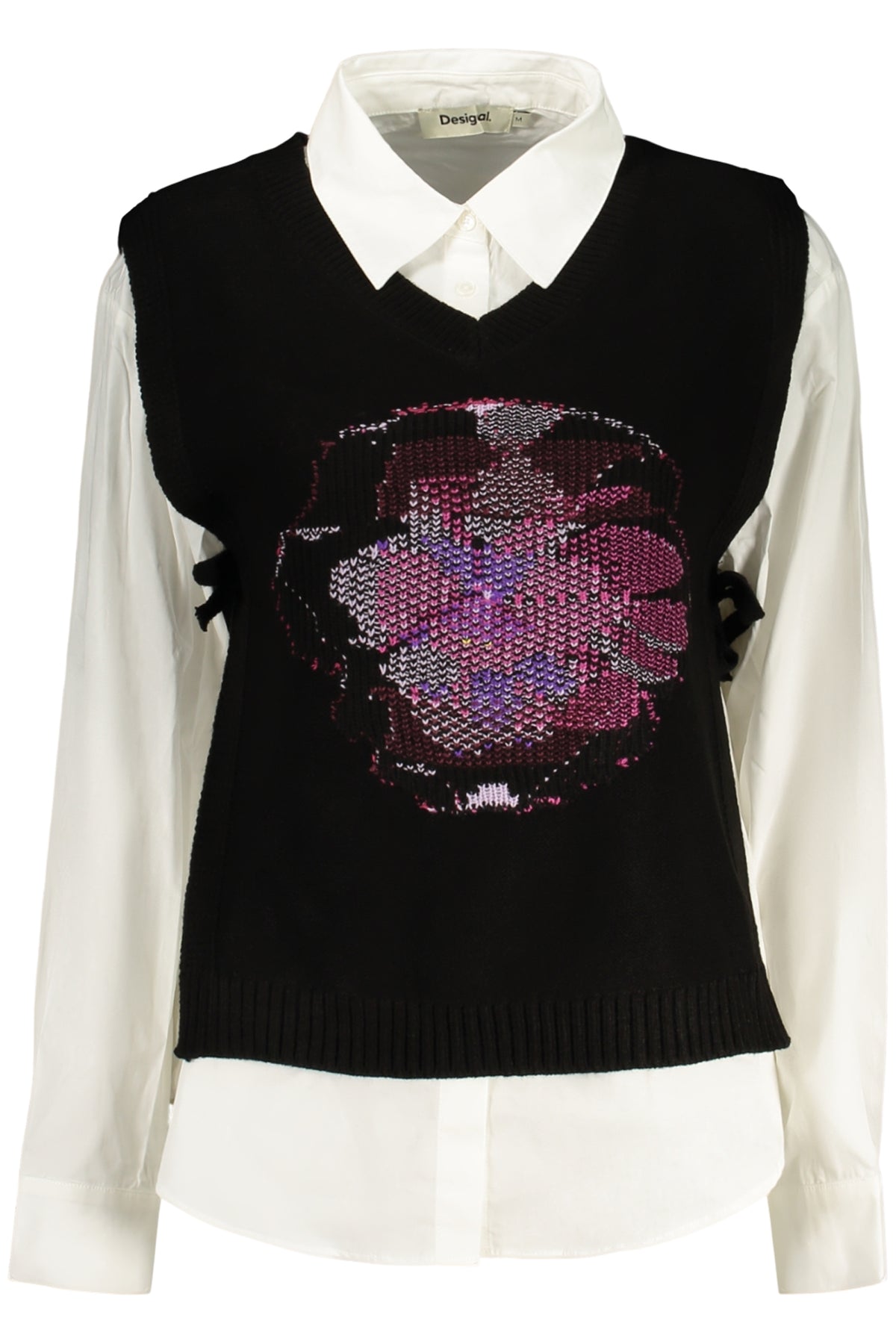 DESIGUAL CAMICIA MANICHE LUNGHE DONNA NERO