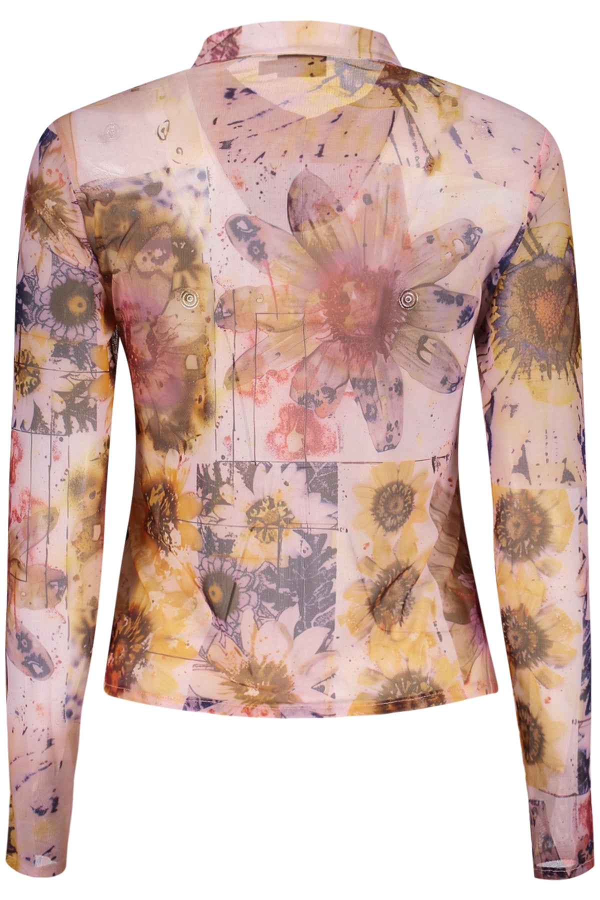 DESIGUAL CAMICIA MANICHE LUNGHE DONNA ROSA