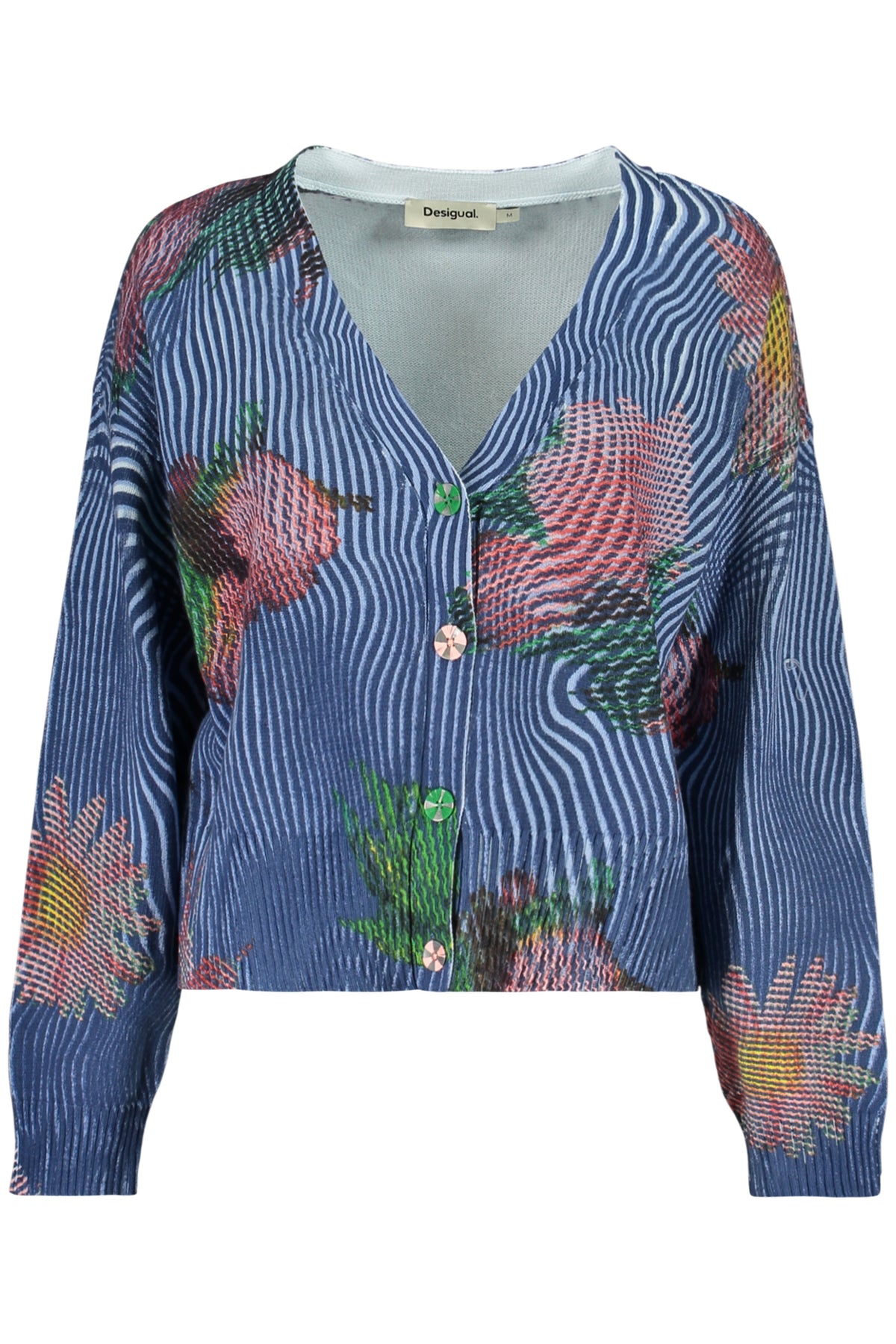 DESIGUAL CARDIGAN DONNA BLU