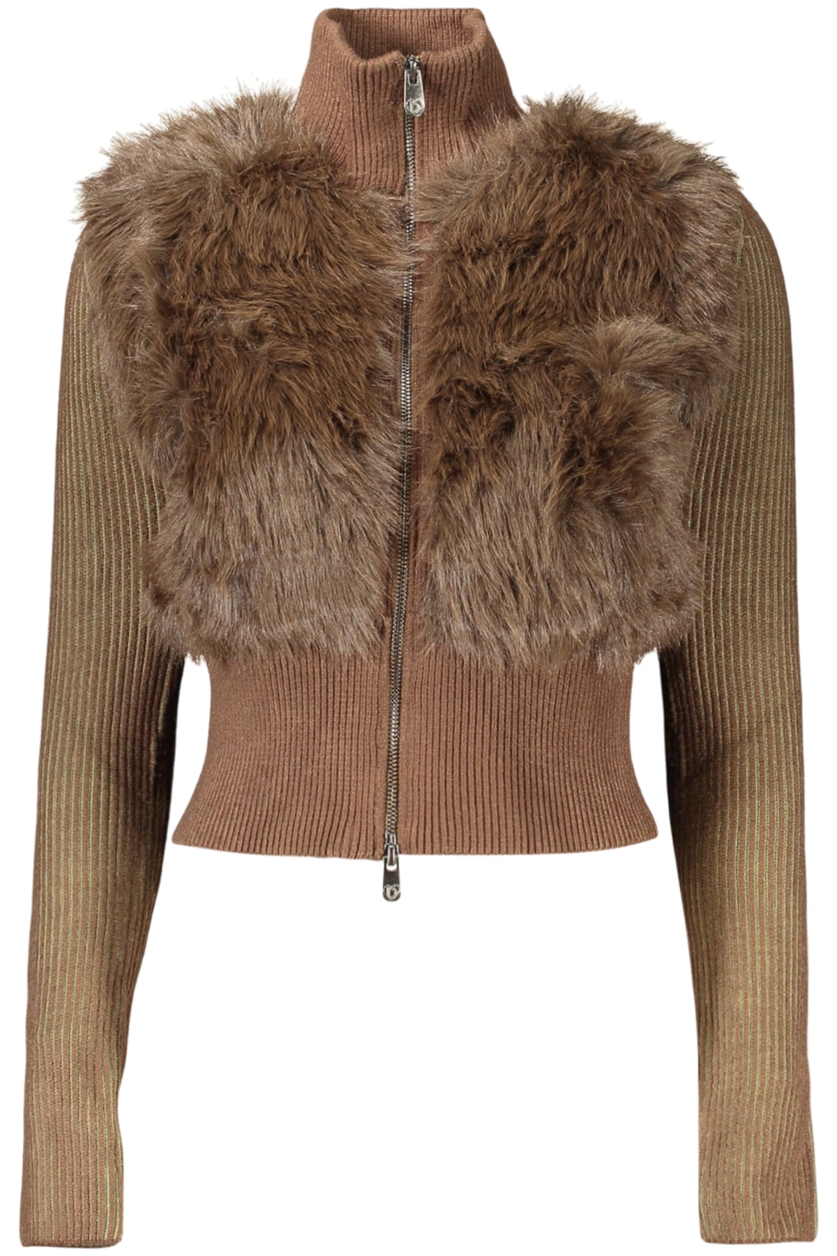 DESIGUAL CARDIGAN DONNA MARRONE