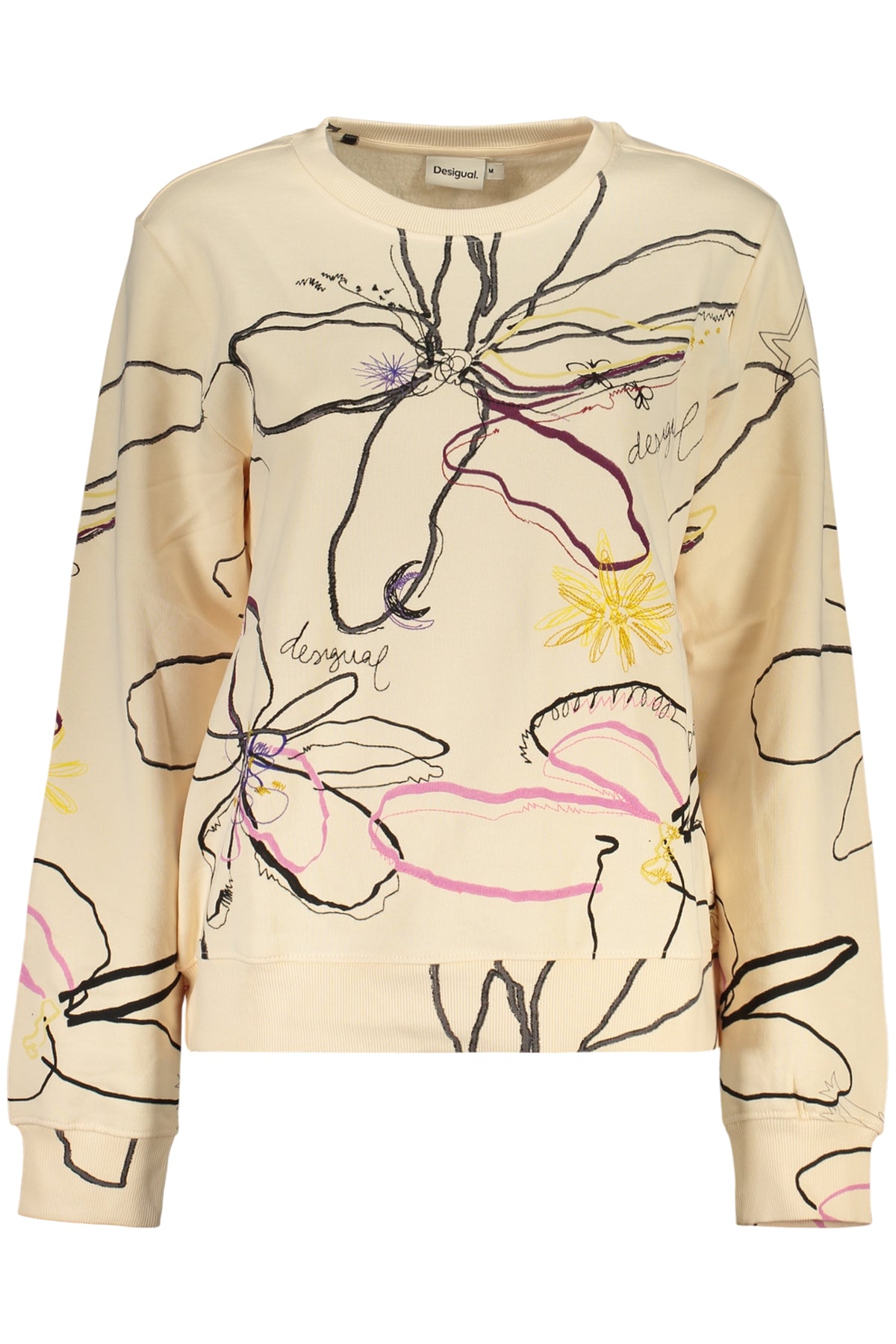 DESIGUAL FELPA SENZA ZIP DONNA ROSA