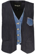 DESIGUAL GILET DONNA BLU