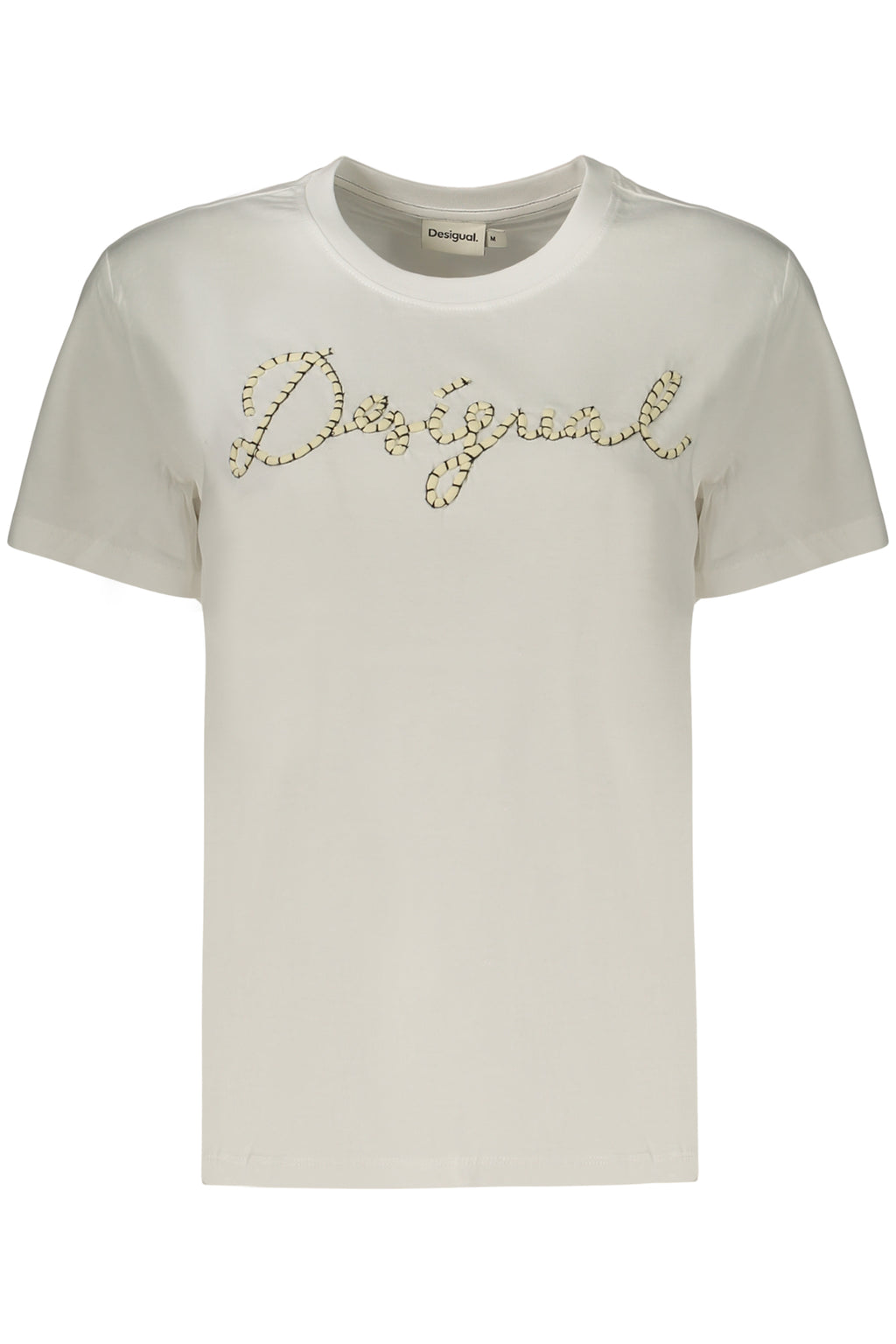 DESIGUAL T-SHIRT MANICHE CORTE DONNA BIANCO