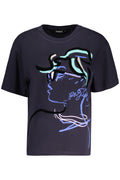 DESIGUAL T-SHIRT MANICHE CORTE DONNA BLU