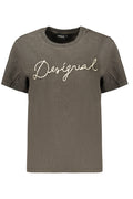 DESIGUAL T-SHIRT MANICHE CORTE DONNA GRIGIO