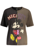 DESIGUAL T-SHIRT MANICHE CORTE DONNA NERO