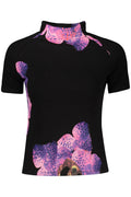 DESIGUAL T-SHIRT MANICHE CORTE DONNA NERO