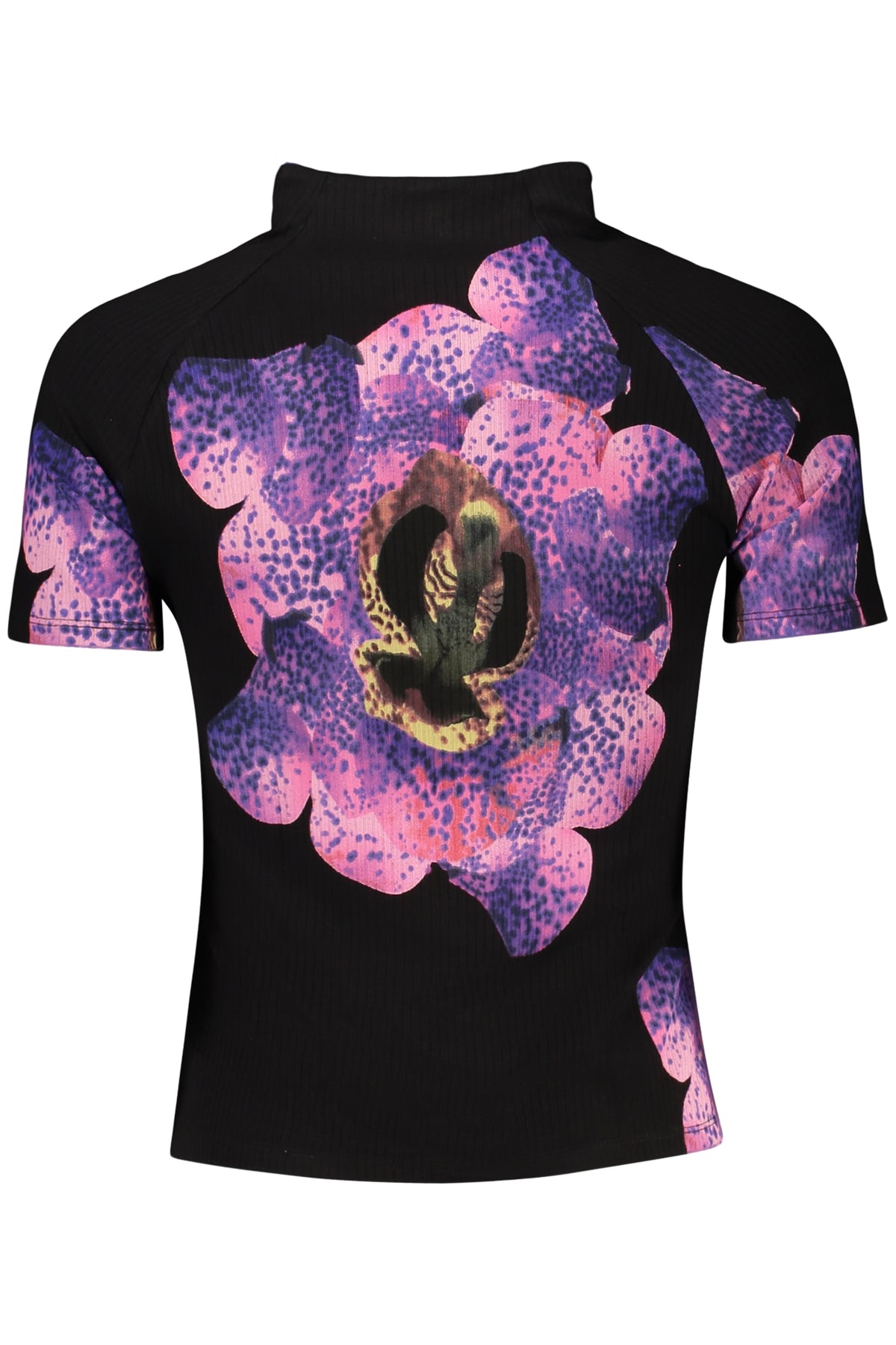 DESIGUAL T-SHIRT MANICHE CORTE DONNA NERO