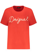 DESIGUAL T-SHIRT MANICHE CORTE DONNA ROSSO