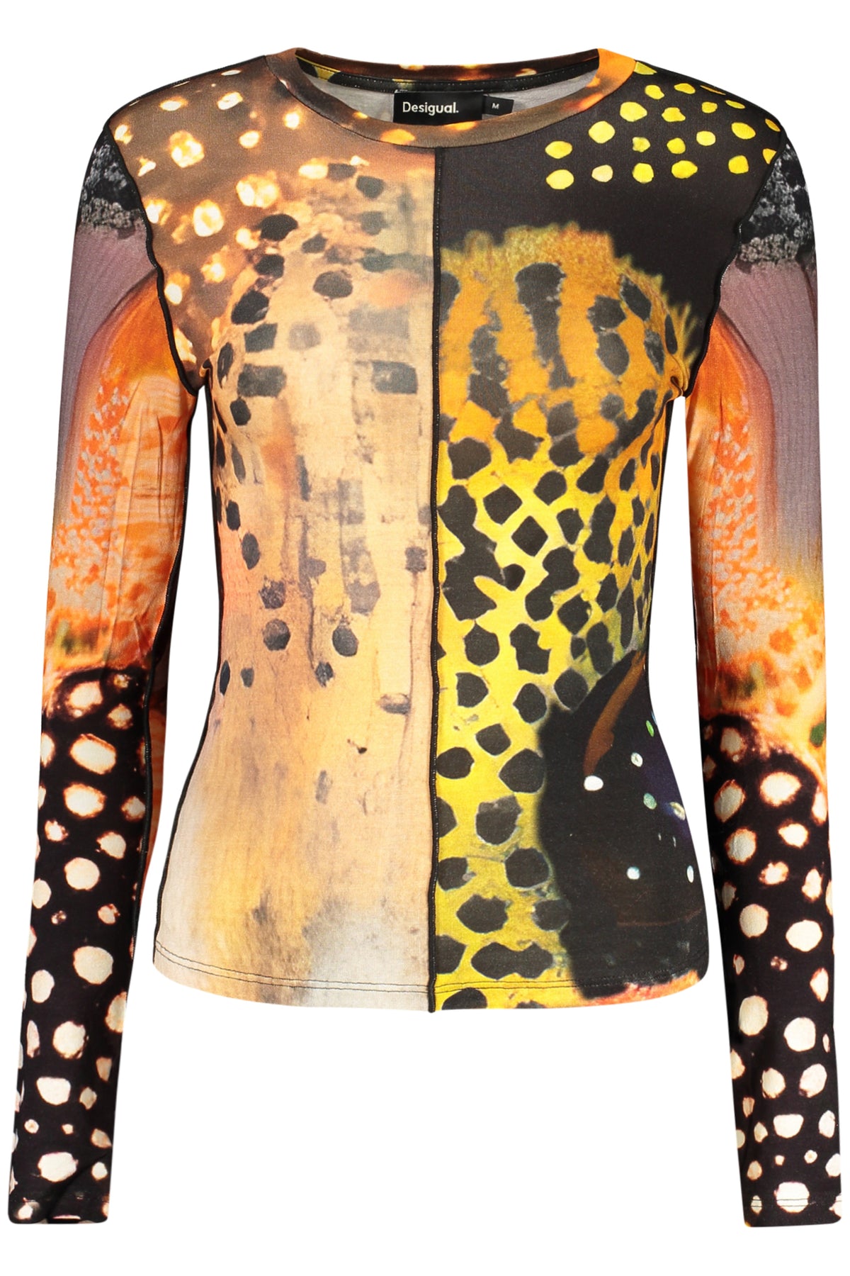 DESIGUAL T-SHIRT MANICHE LUNGHE DONNA ARANCIO