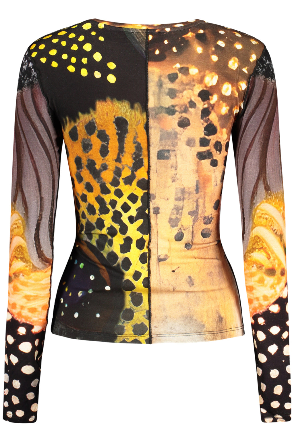 DESIGUAL T-SHIRT MANICHE LUNGHE DONNA ARANCIO