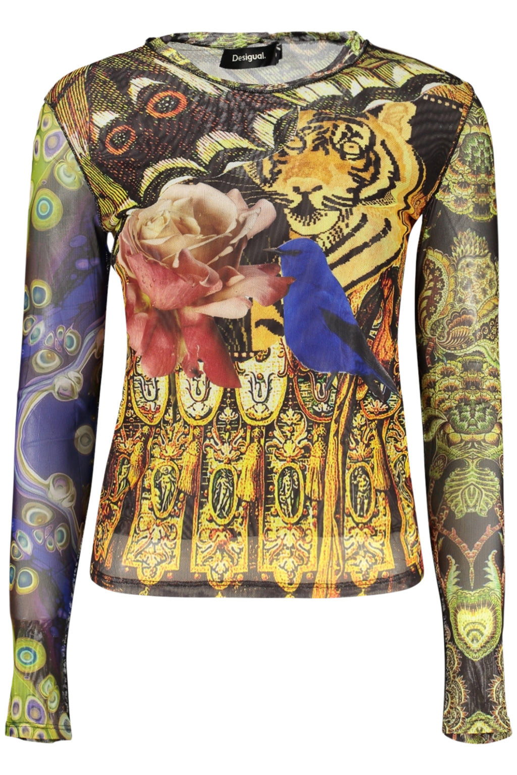 DESIGUAL T-SHIRT MANICHE LUNGHE DONNA GIALLO