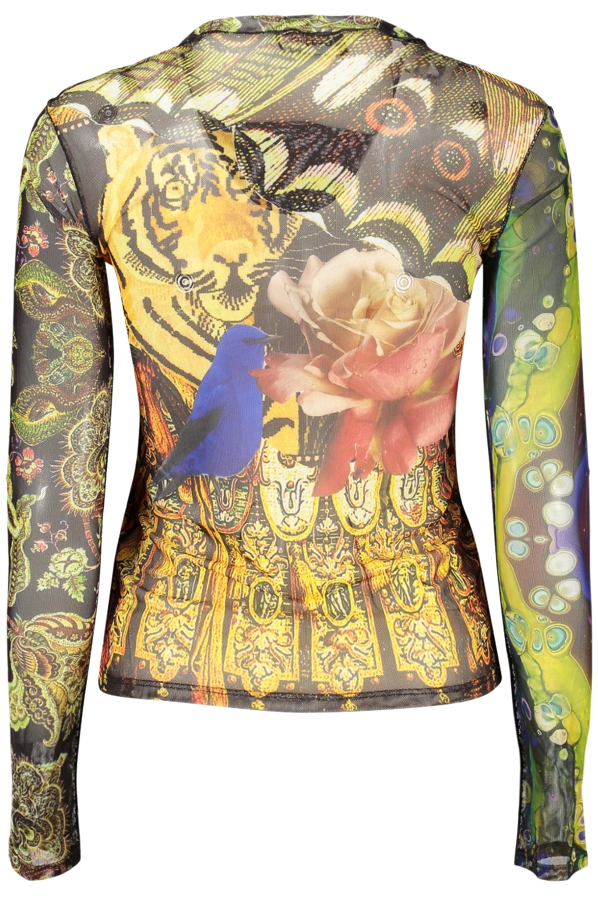 DESIGUAL T-SHIRT MANICHE LUNGHE DONNA GIALLO
