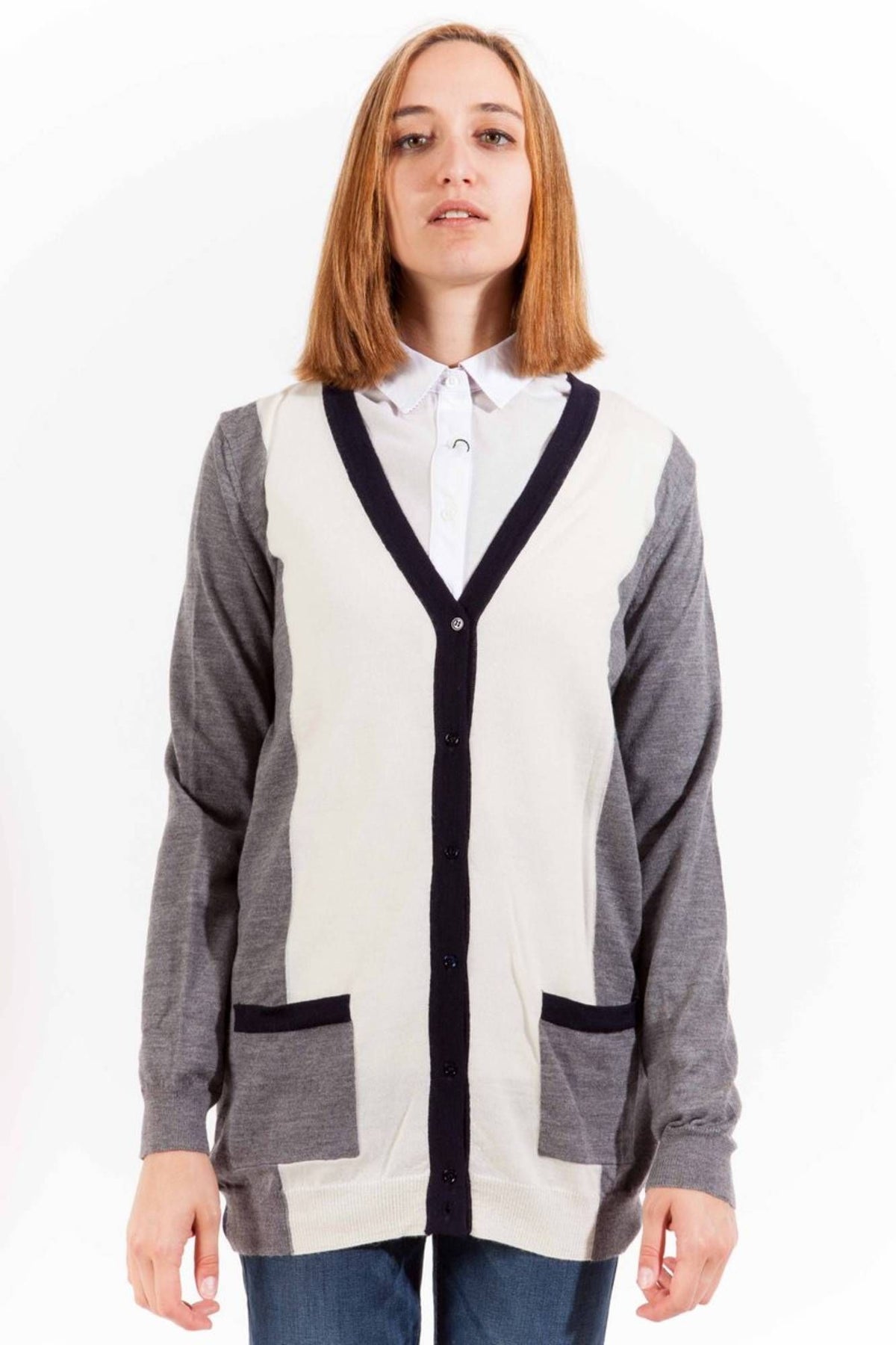 GANT CARDIGAN DONNA GRIGIO