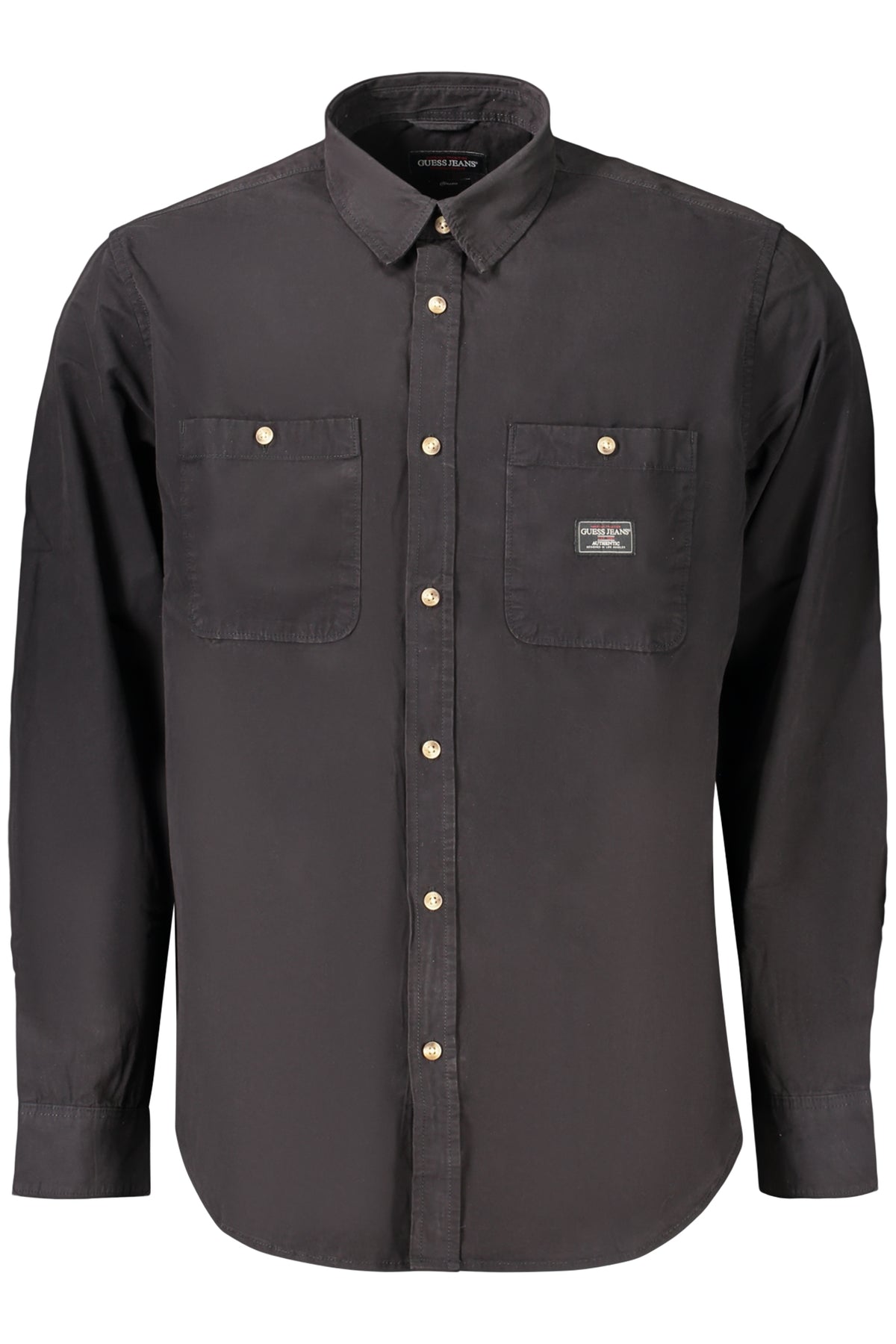 GUESS JEANS CAMICIA MANICHE LUNGHE UOMO NERO