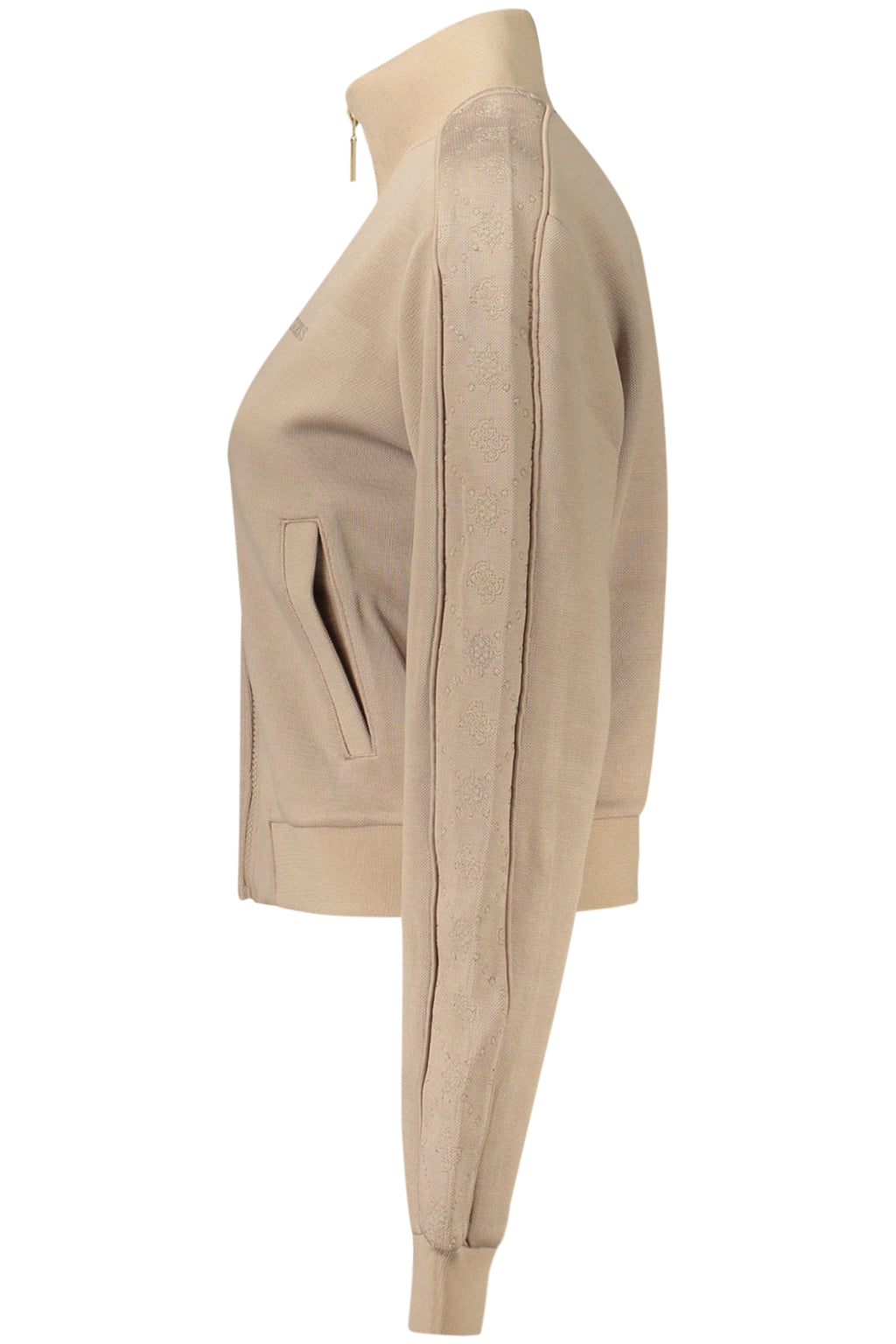 GUESS JEANS FELPA CON ZIP DONNA BEIGE