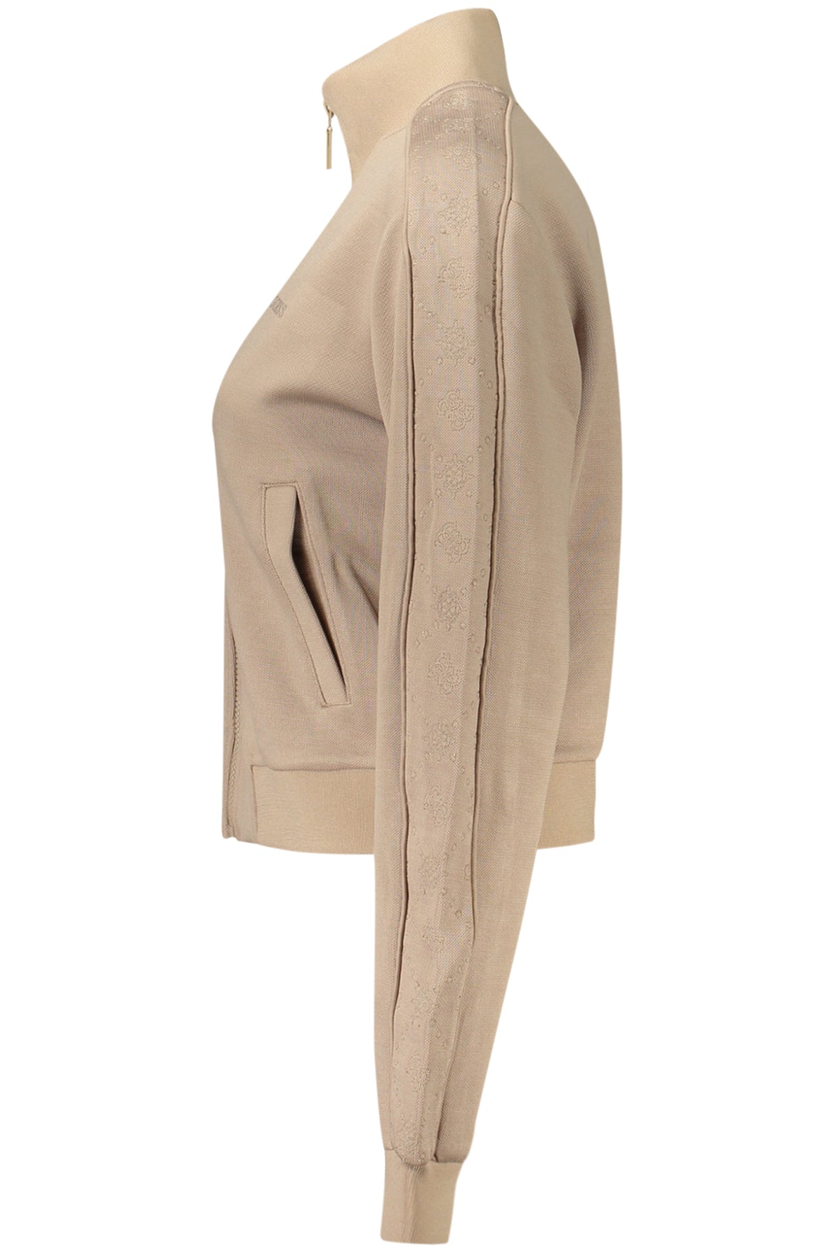 GUESS JEANS FELPA CON ZIP DONNA BEIGE