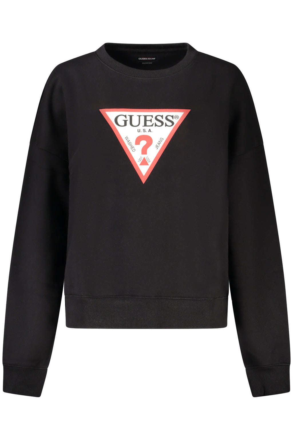 GUESS JEANS FELPA SENZA ZIP DONNA NERO
