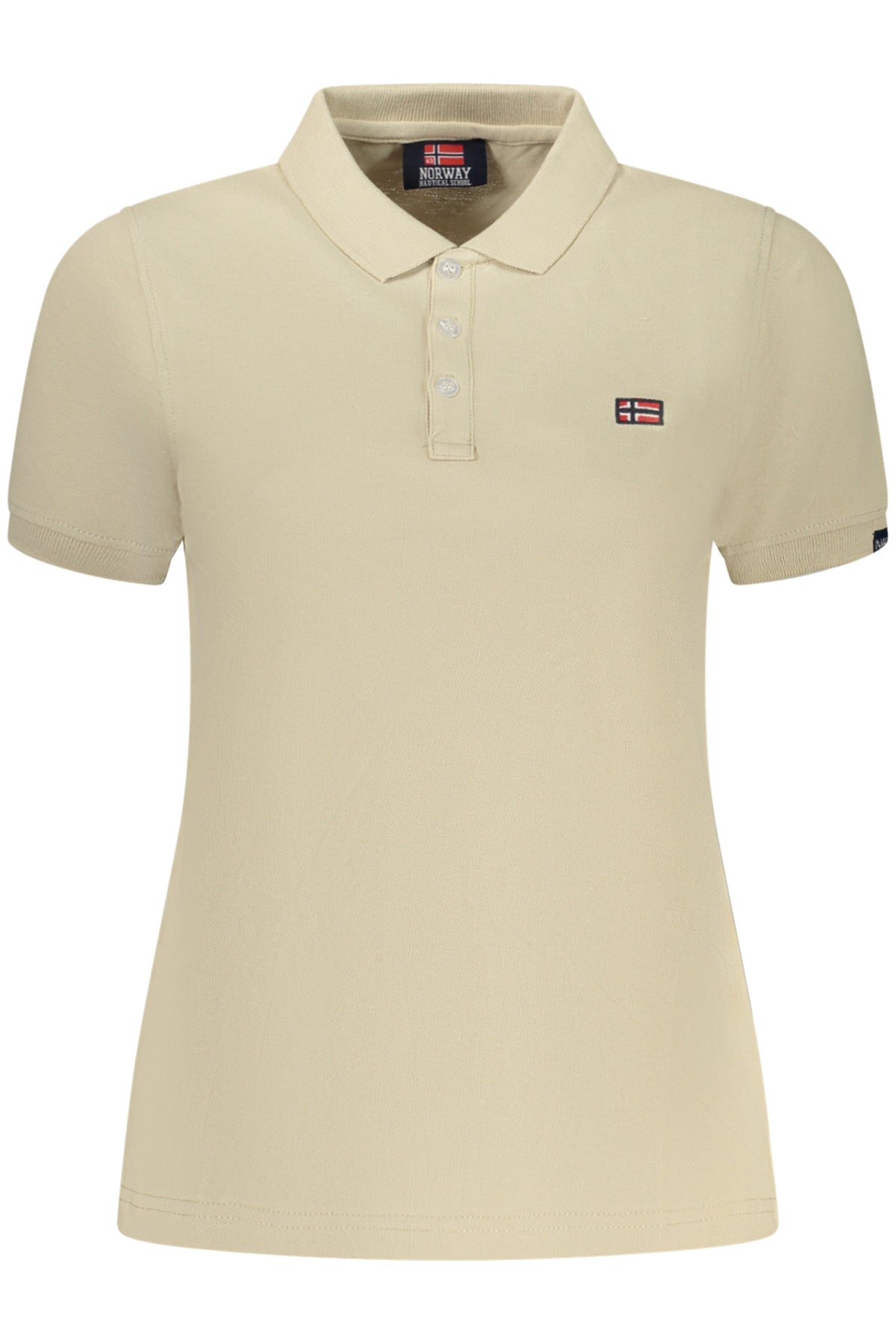 NORWAY 1963 POLO MANICHE CORTE DONNA BEIGE