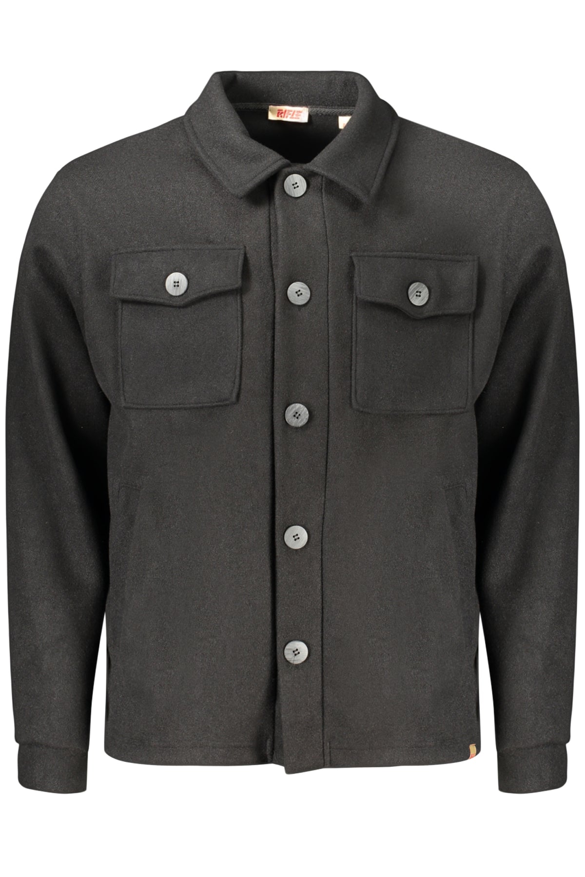 RIFLE CAMICIA MANICHE LUNGHE UOMO NERO