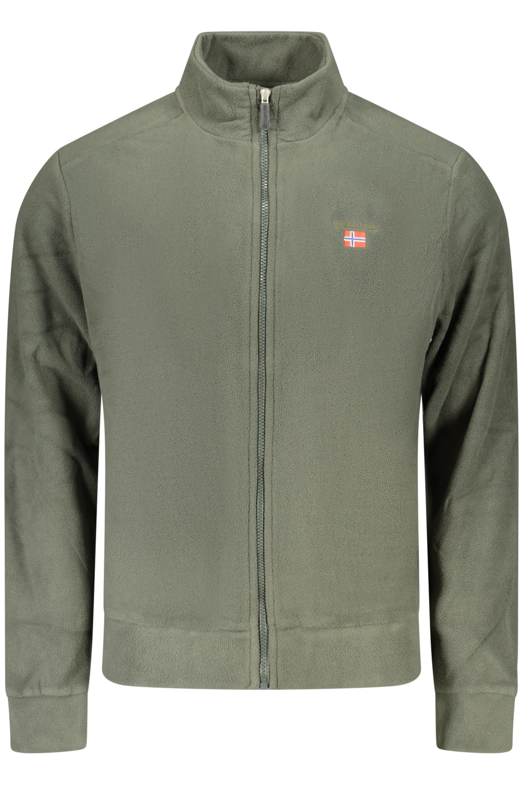 THE NORTH STONE FELPA CON ZIP UOMO VERDE